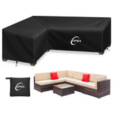 Kipiea Patio L-Shaped Sofa Cover left facing black