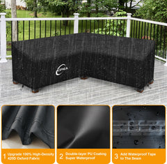 Kipiea sectional cover with windproof buckles attached