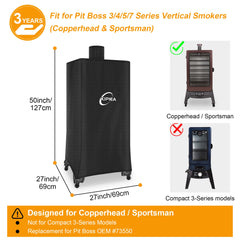 Kipiea smoker cover showing waterproof material
