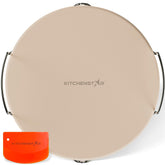 KitchenStar 14-Inch Pizza Stone beige front view