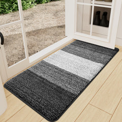 Kitinjoy 59x24 Non-Slip Grey Doormat front view