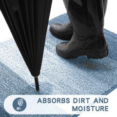 Kitinjoy Door Mat showing non-slip rubber backing