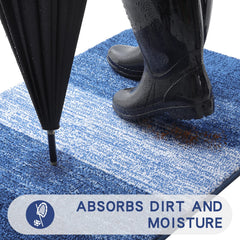 Kitinjoy Door Mat showing non-slip rubber backing