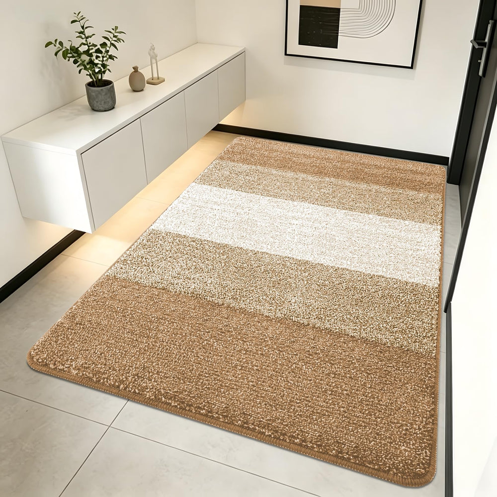 Kitinjoy Indoor Outdoor Door Mat 70'' x 32'' in camel colour