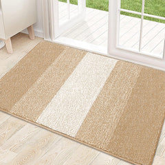 Kitinjoy Indoor Outdoor Door Mat beige colour front view
