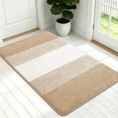 Kitinjoy Indoor Outdoor Door Mat beige front view