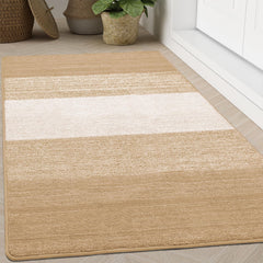 Kitinjoy indoor outdoor door mat beige front view