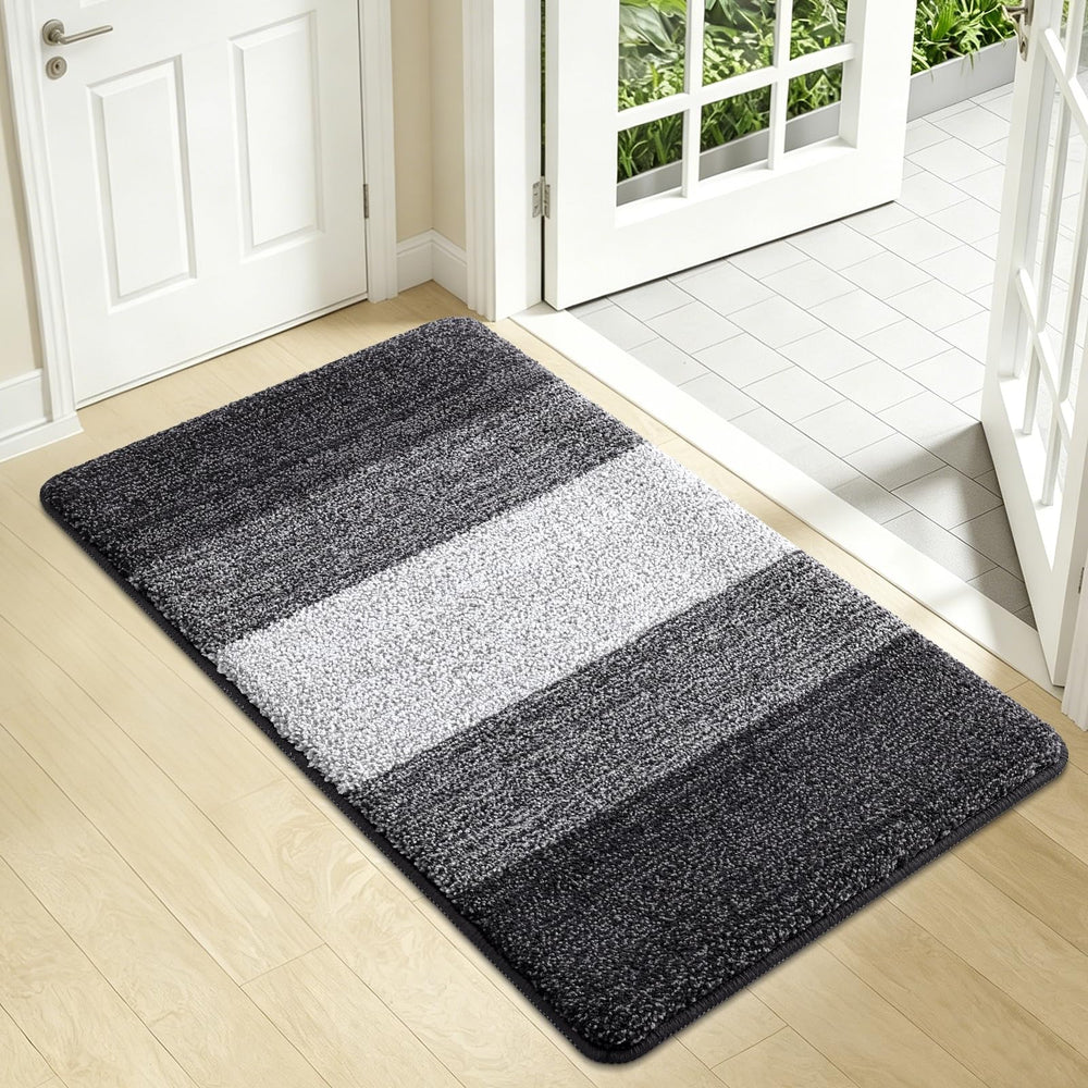 Kitinjoy Indoor Outdoor Door Mat Grey colour front view
