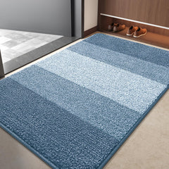 Kitinjoy Indoor Outdoor Door Mat light blue front view