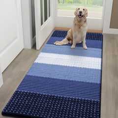 Kitinjoy Indoor Outdoor Door Mat navy blue front view