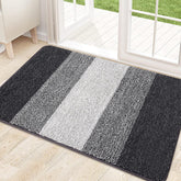 Kitinjoy Indoor Outdoor Doormat front view, grey, 32x20 size