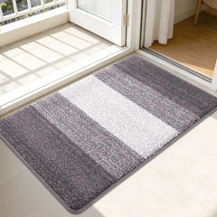 Kitinjoy indoor outdoor doormat light grey front view