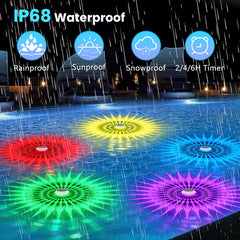 Kitloo Solar Pool Chlorine Floater in an above-ground pool
