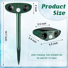 Kittmip Ultrasonic Animal Repellent installed in garden