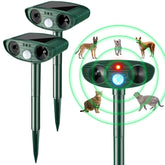 Kittmip Ultrasonic Animal Repellent solar powered green model front view