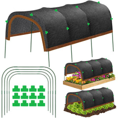 KJX Garden Shade Kit 79"x40" shade cloth with hoops