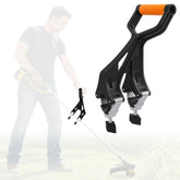 KJX Shovel Handle Extension front view with black double clamps