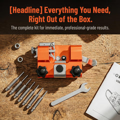 Klampero Pro Chainsaw Sharpener accessories including grinding stones