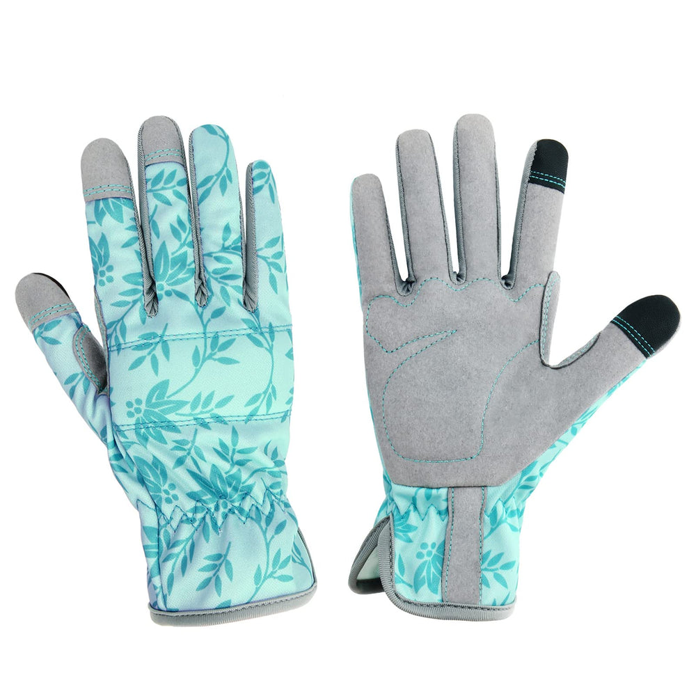 KLDOLLAR Gardening Gloves for Women in green, front view