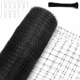 KLEWEE Bird Netting 7.5x25 FT black mesh front view