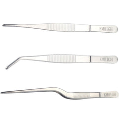 KMHIGH Gardening Tweezers Set, three stainless steel tweezers in package