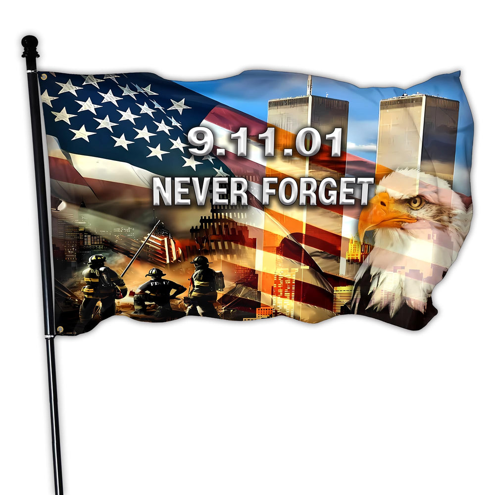 KNAPAL 911 Never Forget Flag 3x5 ft front view