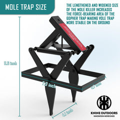 KNINE OUTDOORS Mole Trap step-down setting mechanism