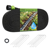 KOBAZ Flat Soaker Hose 25 FT with landscape staples
