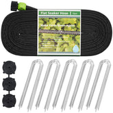 KOBAZ Flat Soaker Hose 75 ft black model front view