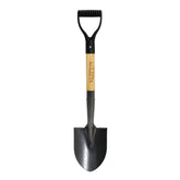 KOLEIYA Small Short Handle Shovel front view with wooden handle