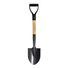 KOLEIYA Small Short Handle Shovel front view with wooden handle