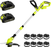 KOMASTY 20V Cordless String Trimmer front view in Lime Green