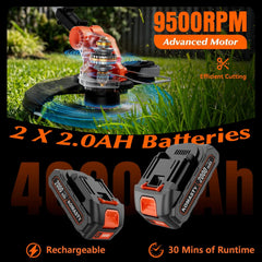 KOMASTY 20V Cordless String Trimmer with batteries