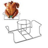Koohere Beer Can Chicken Holder front view with beer can