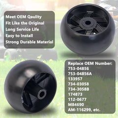 KOOTANS mower deck wheels side view showing tread