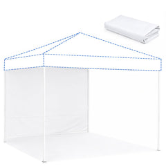 KPROE 10 x 10 white canopy sidewall panel front view