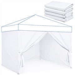KPROE 10x10 Canopy Sidewall panel in white, front view