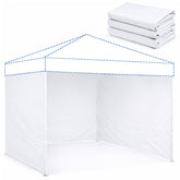 KPROE 10x10 Canopy Sidewall panel, white fabric front view