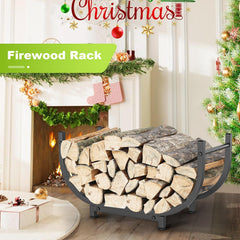 KRZKRZ Firewood Rack side view showcasing its sturdy construction