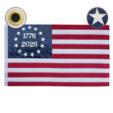 Ksheria 250th Anniversary USA Flag 3x5 ft front view with embroidered stars