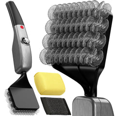 KSNLM Electric Grill Brush front view with three heads