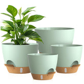 KUGAZ 12-inch self-watering pot with drainage holes