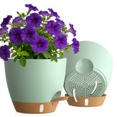 KUGAZ Self Watering Pot 10 inch green model front view