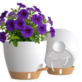KUGAZ self watering pots 10 inch front view with water level indicator