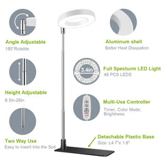 Kullsinss grow light showcasing 48 LEDs for full spectrum