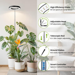 Kullsinss Grow Light showing full spectrum LED configuration
