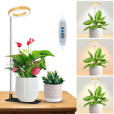Kullsinss Halo Plant Light front view with faux woodgrain design