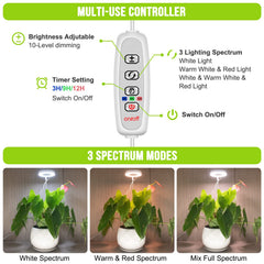 Kullsinss plant grow light in use with potted plant on desk
