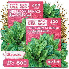 KVITER Bloomsdale Spinach Heirloom Seeds packet front view