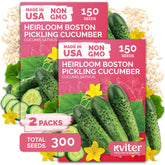 KVITER Boston Pickling Cucumber Seeds packaging front view